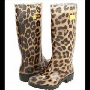 Guess Leopard Print Rain Boots